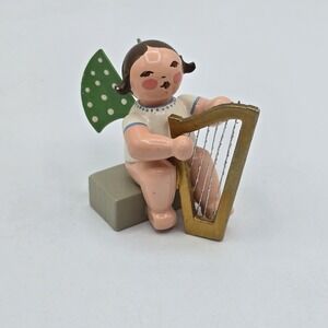ERZGEBIRGE Vtg Orchestra Angel Germany Christmas Harp
